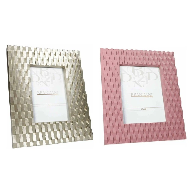 Portafoto Cornice Glam BRANDANI Oro Rosa Foto 10x15 13x18 cm Poliresina Tavolo