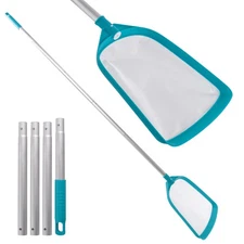 U.S. Pool Supply 6-Foot Pool Leaf Skimmer Net, Aluminum Pole, Ultra Fine Mesh