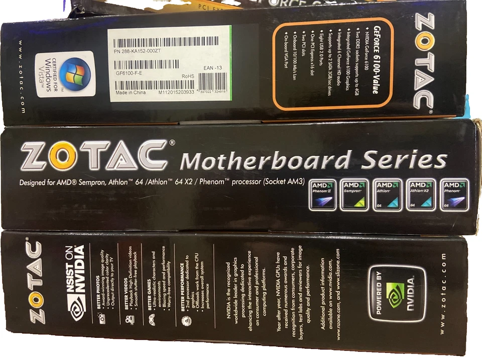 SEALED ZOTAC GeForce GF6100 Value MicroATX Motherboard, Slots: 65W AM3~PCI~DDR3 - Image 3 of 4