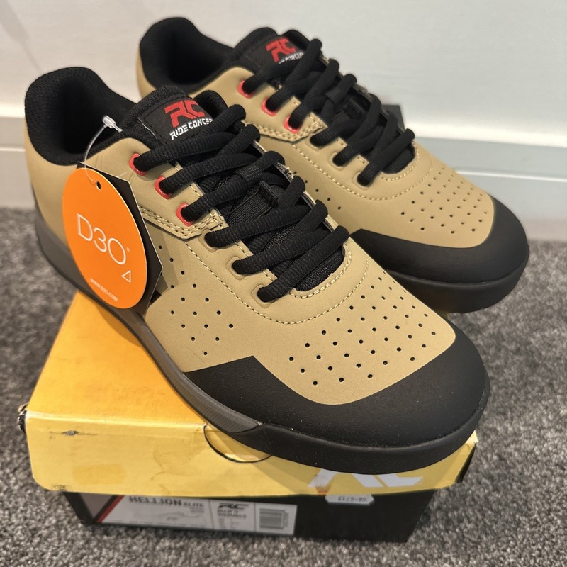 Ride Concepts Hellion Elite Men's Mountain Bike Shoes, Khaki Beige, Size UK 6