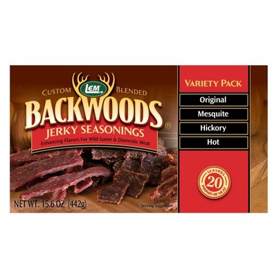 LEM Products Backwoods Jerky Seasoning Variety Pack, 15.6 Ounce (Pack of 1) 