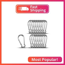 Small Carabiner Clip Hooks, 15pcs 1.97 inch Carabiners Heavy Duty, 304 Stainless