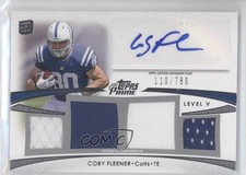 2012 Topps Prime Level V Auto Relics 110/780 Coby Fleener #PV-CF Auto 9bh