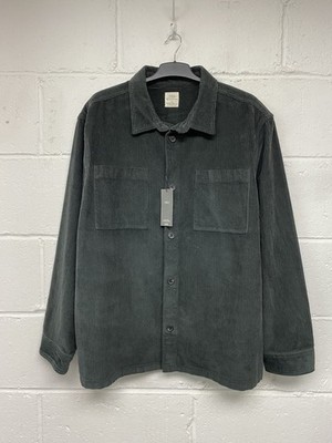 M&S Racing grünes schweres Cord-Overshirt Größe 2XL neu mit Etikett Verpackung