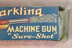 Vintage SURE-SHOT SPARKLING MACHINE GUN + Original Color Litho Box Gun Near Mint — photo 5