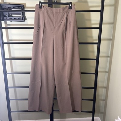 Open Edit Nordstrom Men s Pants Wide Leg Stretch Waist Pleated Brown Size M NWT