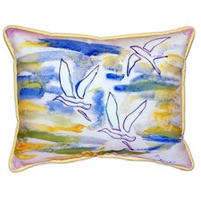 Betsy Drake Three Gulls Extra Large 20 X 24 Indoor Outdoor Pillow