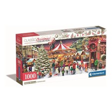 Clementoni Panorama Puzzle Christmas Village 1000 Piece Puzzle Set 98 x 33cm