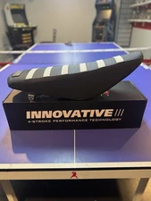 BBR Tall Seat Assemby Black w/ White Ribs Honda CRF110F CRF 110 125F 2019-25