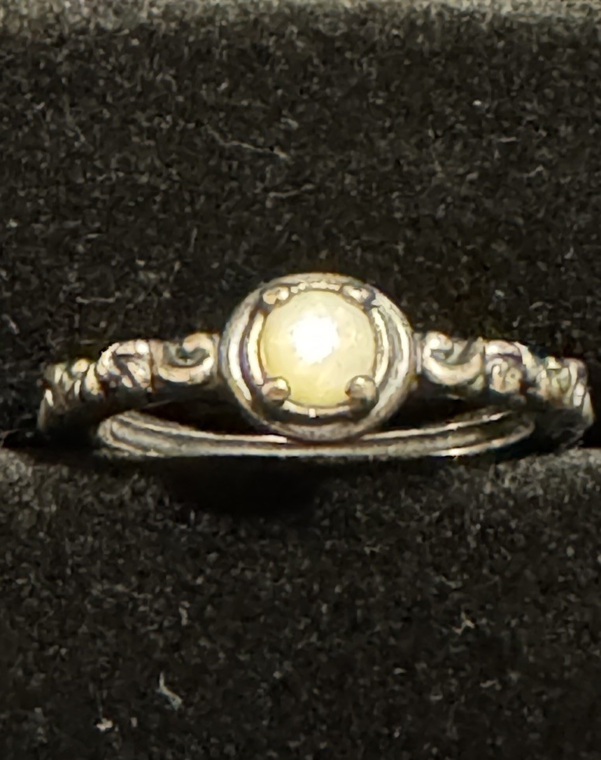 Carolyn Pollack Sterling Moonstone Stack Ring Sz 7 - image 1
