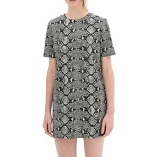 Zara Snake Skin Short Sleeve Mini Shift Dress Small