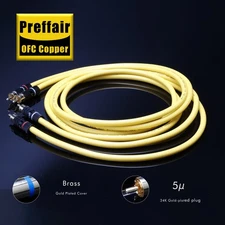 HiFi Audio RCA Cable Audiophile Signal LineW/ Gold Plated RCA Plugs Interconnect