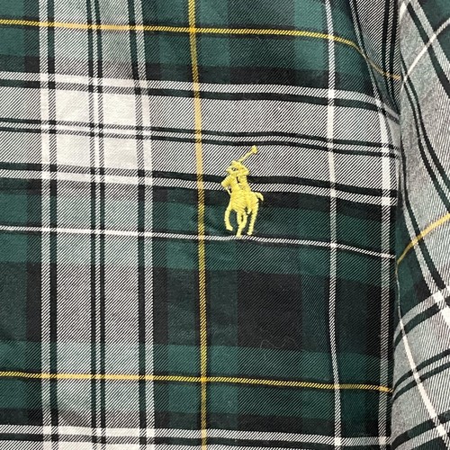 Polo Ralph Lauren Shirt Mens 3XB Green Plaid Big & Tall Long Sleeve Button Down - Picture 5 of 12