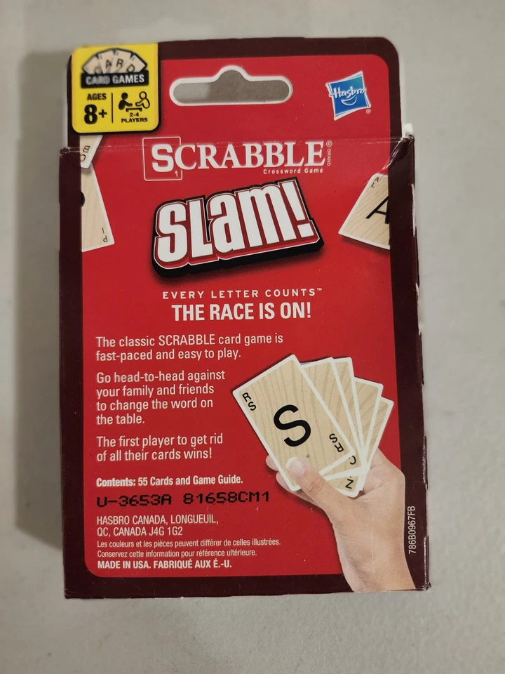 Scrabble Slam! Crossword Card Game by Hasbro Gaming Family Night -  Lot Of 5 - Image 4 of 4