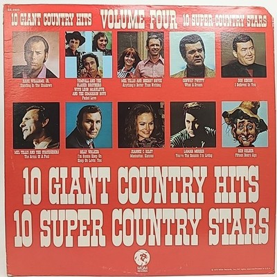 10 Giant Country Hits By 10 Super Country Stars, Volume Four Vinyl LP 1973 EX