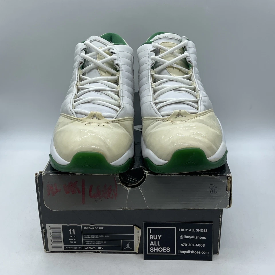 Nike Air Jordan кожа B'2rue 11 белый серебристый зеленый (312523 2005) - Изображение 2 из 4