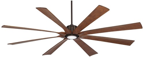 80" Defender Rustic Indoor Outdoor Ceiling Fan with LED Light Remote Bronze Koa - Picture 7 of 9
