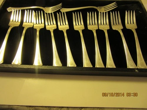 12Wallace Sterling Sliver Desset Fforkis