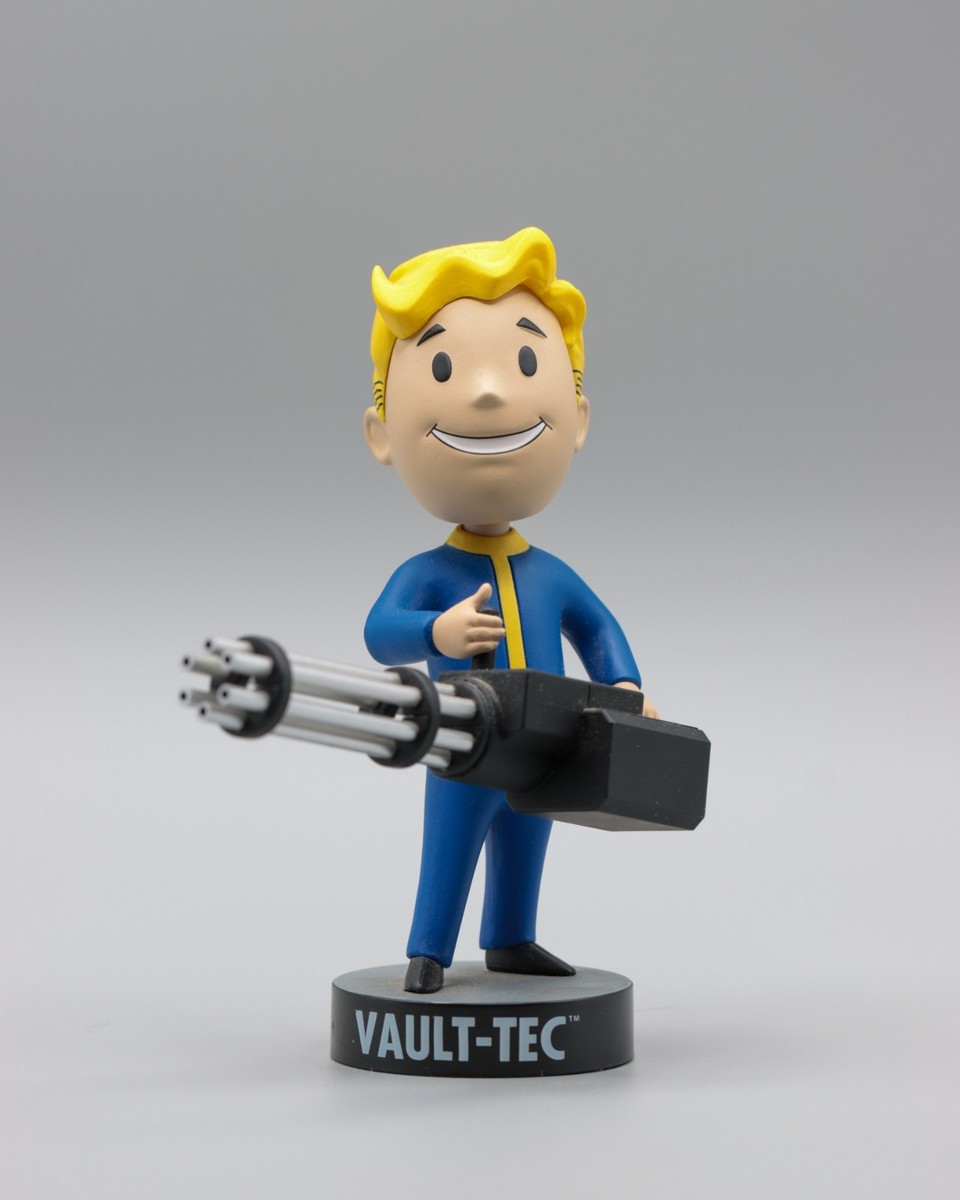 Fallout Vault Boy 111 Bobblehead Big Guns with weapon 2511TY | eBay