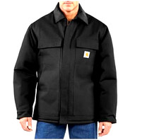 Carhartt Men's 3XL Black Loose Fit Firm Duck Insulated Traditional Coat 0C0003