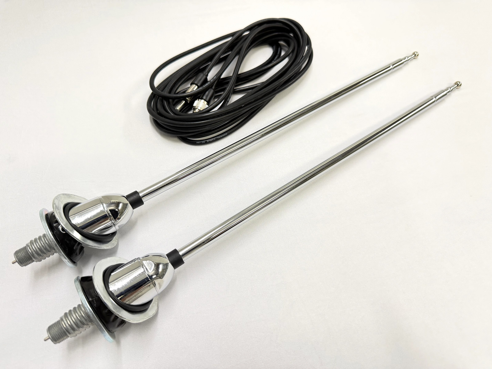 1965-1966 CHEVY IMPALA REAR TELESCOPIC ANTENNA ASSEMBLY SET LH AND RH 1PAIR