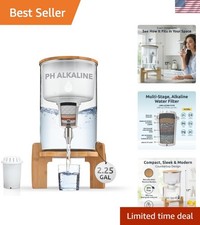 Sistema de filtro dispensador de agua alcalina - Jarra purificadora de encimera para el hogar...