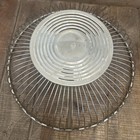 Vintage Mid-Century Modern Silver Open Spoke Wire Metal Round Fruit Bowl 9 3/4”  — photo 5