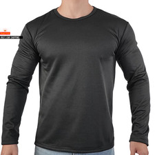 Men Thermal Underwear Tops Winter Long Sleeve Bottoming Shirt Thick Fleece Pullo