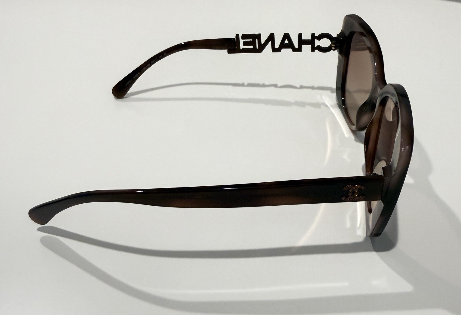 Authentic Chanel Square Brown Tortoise Sunglasses… - image 2