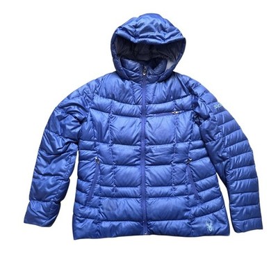 Spyder Puffer Coat Hooded Down Jacket Purple Women Size XL Ski Outdoor Winter
