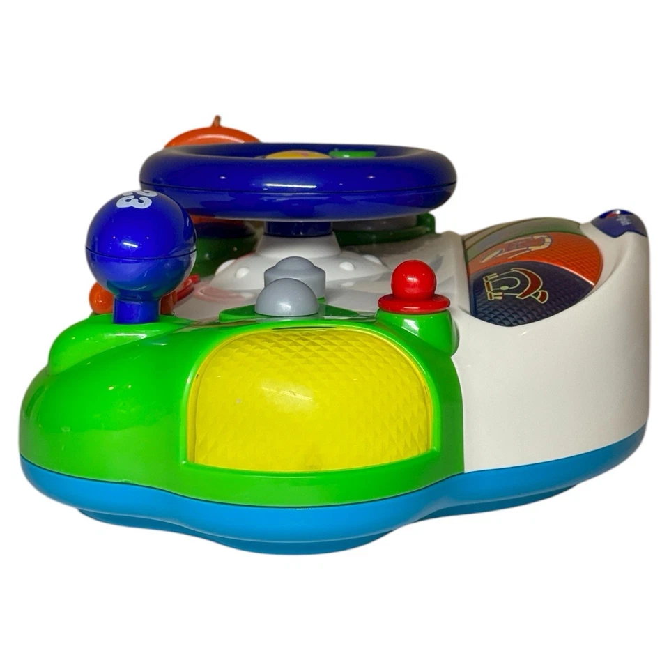 Rare 2000s Chicco Bilingual Smart Talking Driver Toy Steering Wheel Lights Sound - Image 4 of 4