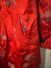 VINTAGE 1960s 70s Peony Shanghai China  Red Satin Kimono Robe Midi Size 42 Lined — photo 5