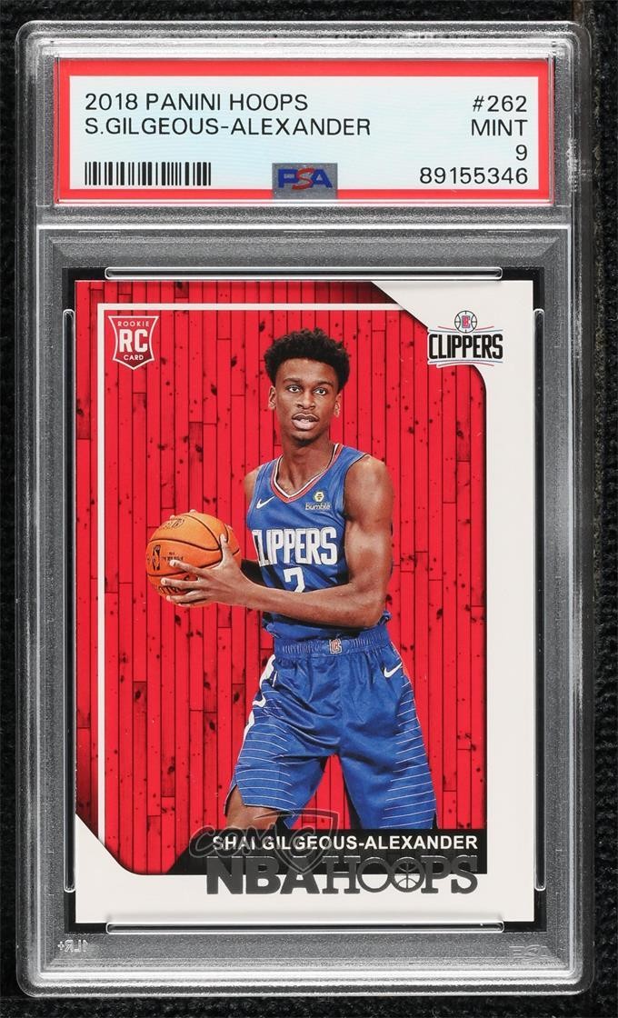 2018-19 Panini NBA Hoops Shai Gilgeous-Alexander #262 PSA 9 MINT 12n7