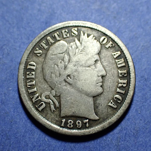 1897 Barber Dime  VG