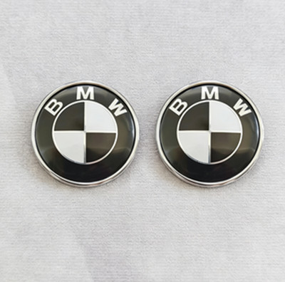 Neu 82mm+82mm Motorhaube Heckklappe Schwarz-Weiß Emblem Logo Für BMW E36 E60 E61