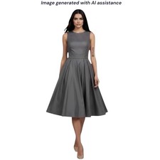 J.Crew size 6 pewter shade fit & flare dress