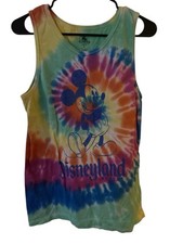 DISNEY MULIT COLOR TIE DYE TANK SHIRT SIZE SMALL OF MICKEY MOUSE