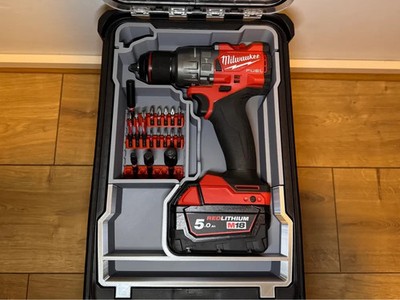 Werkzeugeinsatz kompatibel mit Milwaukee Packout M18 Bohrereinlage Organizer Tablett Bit