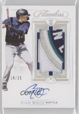 2021 Panini Flawless Rookie Patch 10/25 Evan White #RPA-EW Patch Auto 0q3g