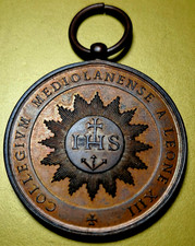 Leone XIII  Medaglia premio coniata per il Collegio Milanese.Fdc