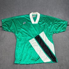 Vintage Famax Soccer Jersey Green White Black Stripe Number 8 Mens Sz 42 Mexico