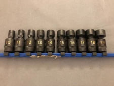 Matco Tools 10pc 3/8" Metric Universal Impact Socket Set SBUPM106TB 10-19mm