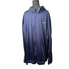 Nike Mens 3XLT Full Zip Training Jacket Basketball 2012 OT Navy Swoosh Black Tag