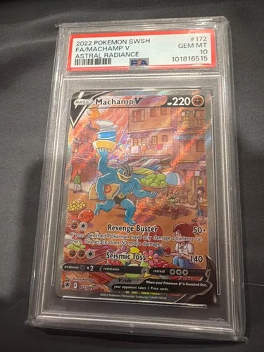 Machamp V (Alternate Full Art) 172/189 Swsh10: Astral Radiance Holo grade 10 psa