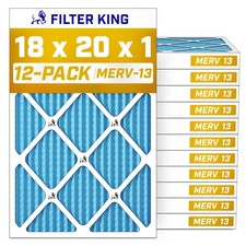 Filter King 18x20x1 Air Filter MERV 13, AC Furnace Filters 12-Pack