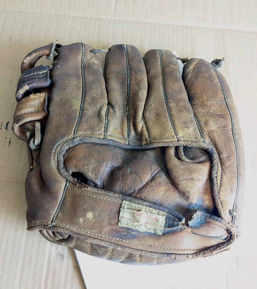 Guante de béisbol de colección militar de Estados Unidos Segunda Guerra Mundial 1940 Nokona G49 izquierda raro mano izquierda Foto 3 de 4