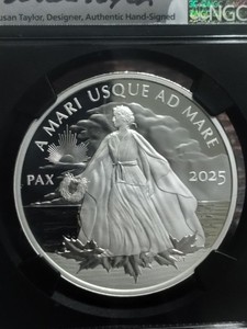 2025 CANADA CANADIAN PEACE DOLLAR PROOF 70 ULTRA CAMEO SUSAN TAYLOR RARE COIN