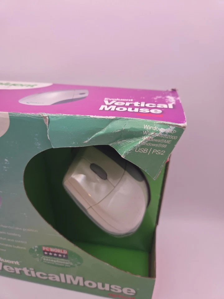 Evoluent  Vertical Mouse Optical Wired USB Vertical Mouse - New Box Damage - Image 2 of 4