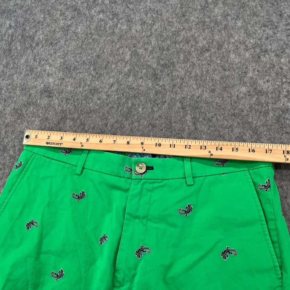 Pantalones Cortos Lilly Pulitzer Verde Algodón Everglades Con Lagartos Bordados Talla 34 Foto 4 de 4