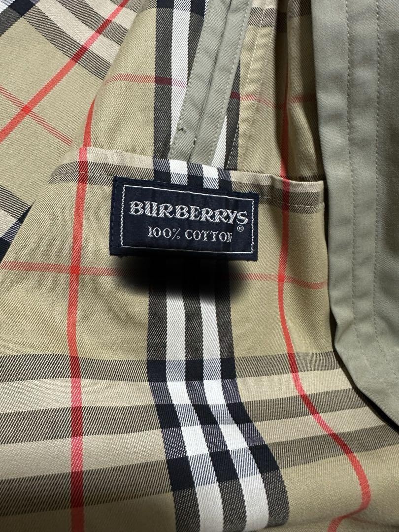 Burberry London Balmacaan Coat Nova Check Pattern Khaki Size L For Men thumbnail 16
